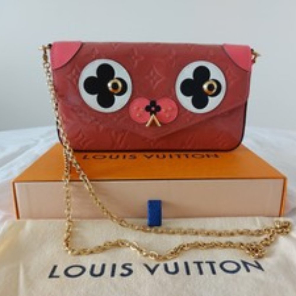 Louis Vuitton Pochette Felicie Puppy Animal Face